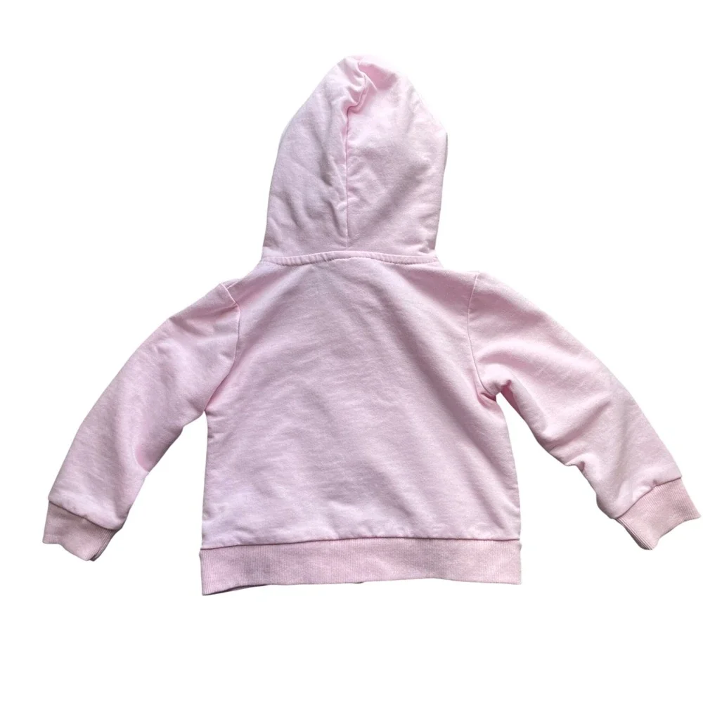 Hello Kitty Pink Zip Up Hoodie with Sequin Rainbow, 2T